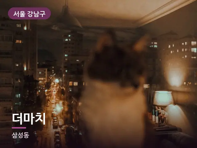 서울 강남구 더마치 — 창밖 야경