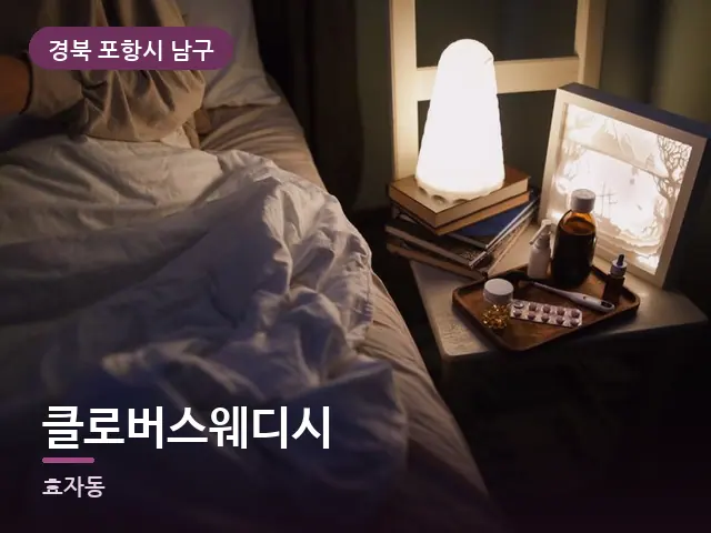 경북 포항시 남구 클로버스웨디시 — 머리맡 조명
