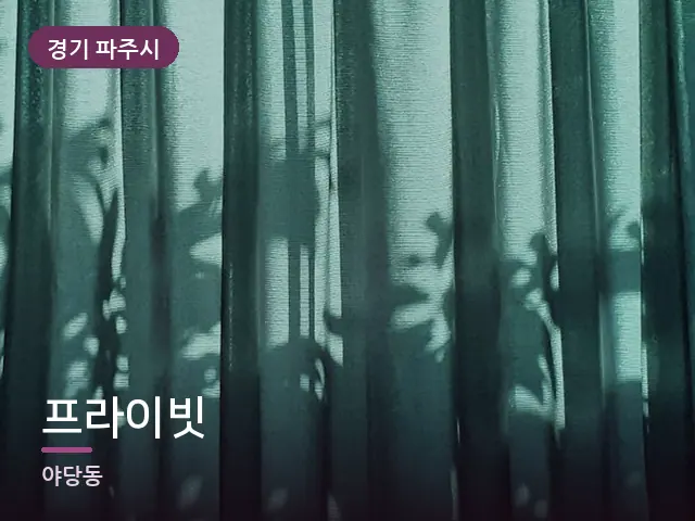 경기 파주시 프라이빗 — 아침 빛이 드는 방