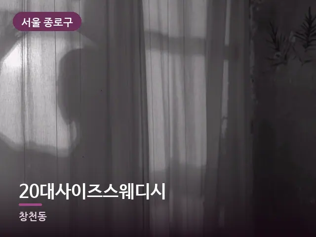 서울 종로구 20대사이즈스웨디시 — 아침 빛이 드는 방