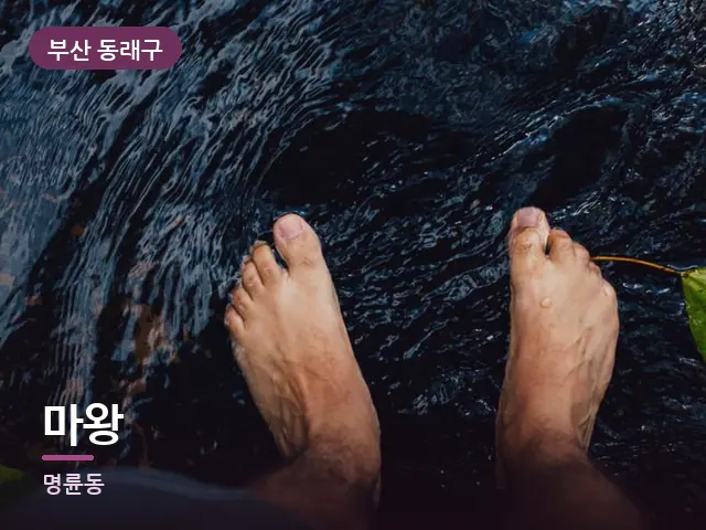 부산 동래구 마왕 — 족욕 대야