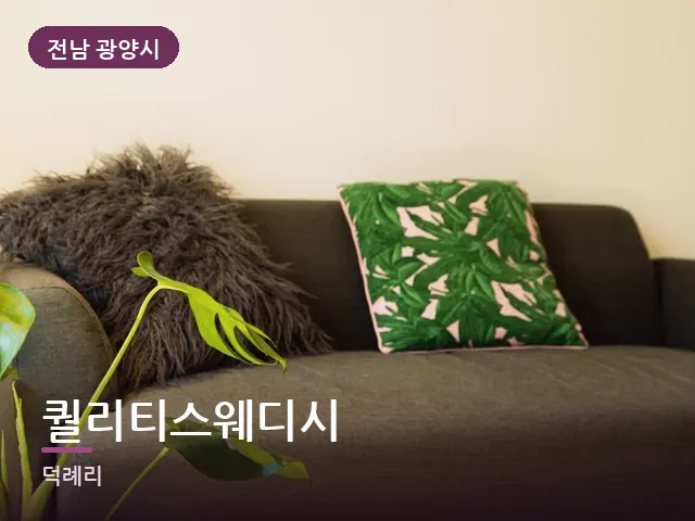 전남 광양시 퀄리티스웨디시 — 소파와 쿠션