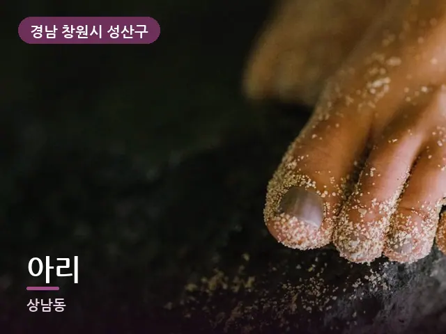 경남 창원시 성산구 아리 — 발 관리 장면