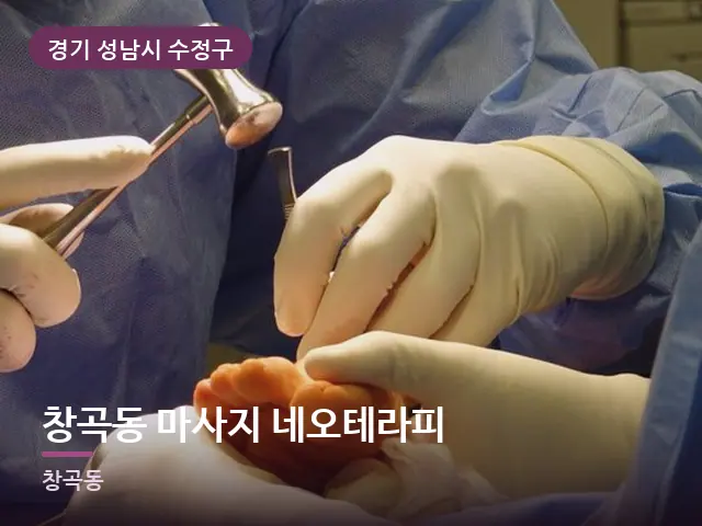 경기 성남시 수정구 창곡동 마사지 네오테라피 — 발 관리 장면