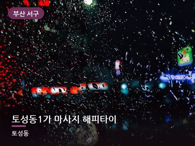 부산 서구 토성동1가 마사지 해피타이 — 창밖 야경