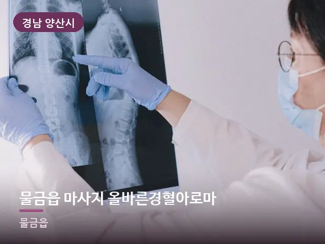 경남 양산시 물금읍 마사지 올바른경혈아로마 — 등·척추 관리