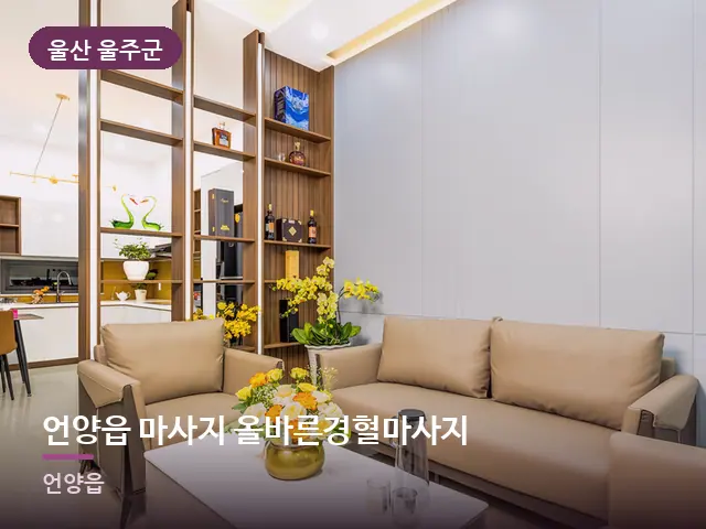 울산 울주군 언양읍 마사지 올바른경혈마사지 — 오피스텔 실내