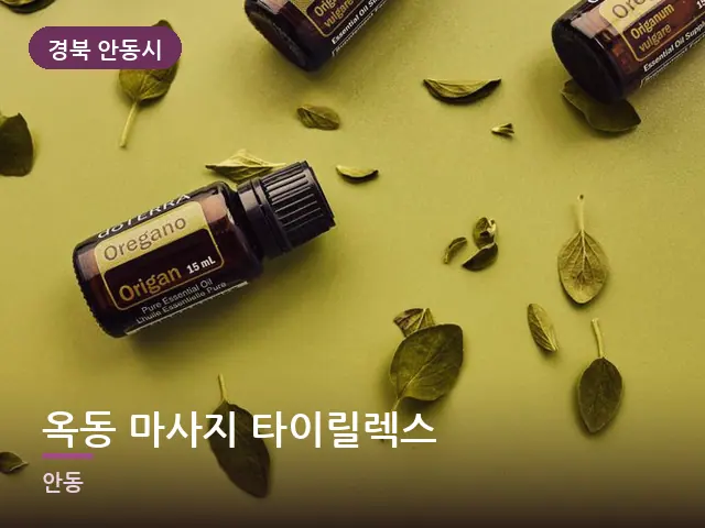 경북 안동시 옥동 마사지 타이릴렉스 — 아로마 오일 병