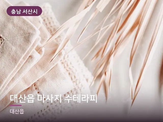 충남 서산시 대산읍 마사지 수테라피 — 온찜질 수건