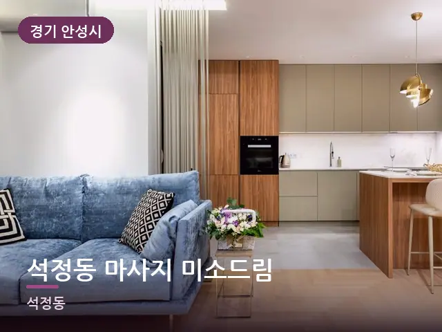 경기 안성시 석정동 마사지 미소드림 — 아파트 실내