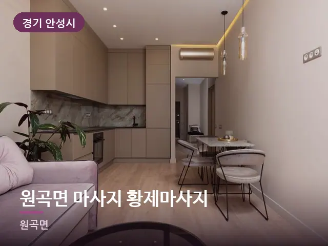 경기 안성시 원곡면 마사지 황제마사지 — 아파트 실내