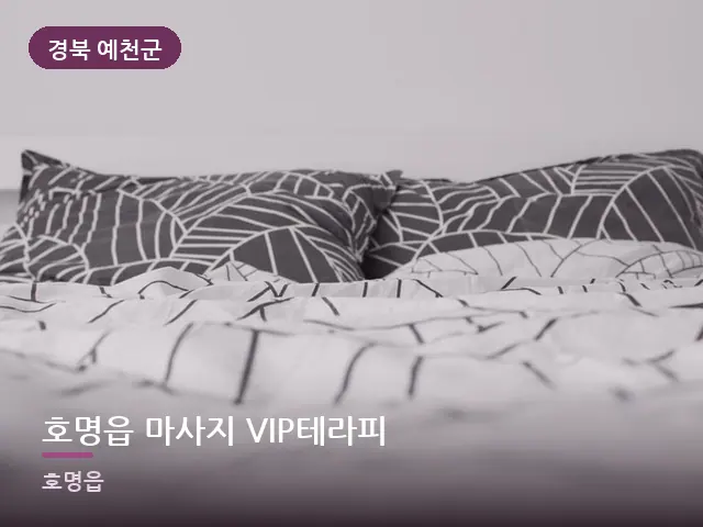 경북 예천군 호명읍 마사지 VIP테라피 — 부드러운 침구