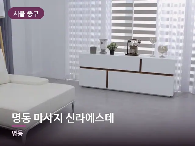 서울 중구 명동 마사지 신라에스테 — 아파트 실내