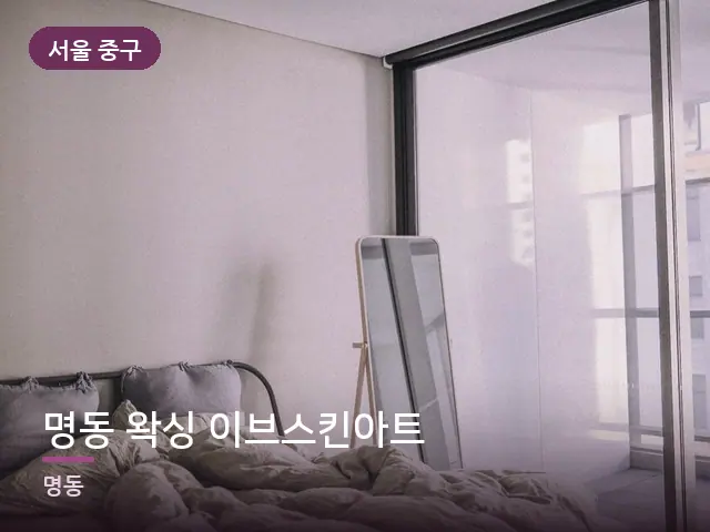 서울 중구 명동 왁싱 이브스킨아트 — 아파트 실내