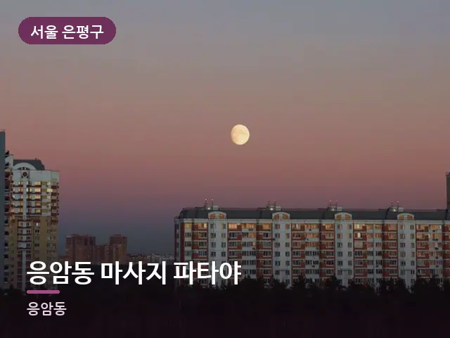 서울 은평구 응암동 마사지 파타야 — 저녁의 조용한 집