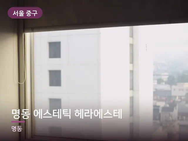 서울 중구 명동 에스테틱 헤라에스테 — 아파트 실내