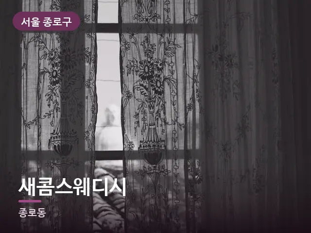 서울 종로구 새콤스웨디시 — 아침 빛이 드는 방