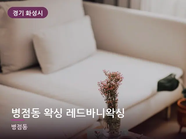 경기 화성시 병점동 왁싱 레드바니왁싱 — 소파와 쿠션