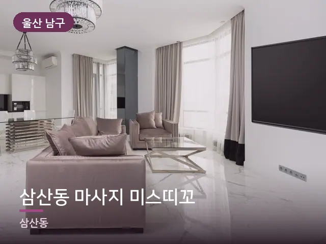 울산 남구 삼산동 마사지 미스띠꼬 — 아파트 실내