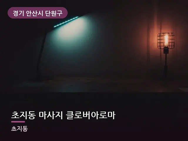 경기 안산시 단원구 초지동 마사지 클로버아로마 — 머리맡 조명