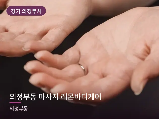 경기 의정부시 의정부동 마사지 레몬바디케어 — 손 클로즈업