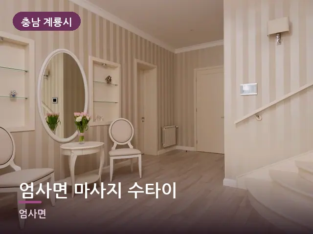 충남 계룡시 엄사면 마사지 수타이 — 아파트 실내