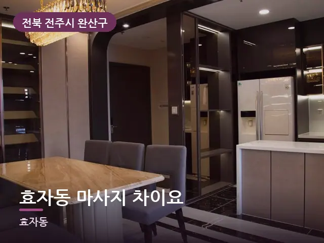 전북 전주시 완산구 효자동 마사지 차이요 — 오피스텔 실내