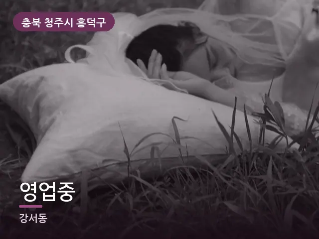충북 청주시 흥덕구 영업중 — 흰 베개